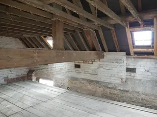 Barn Conversion, Badsey — internal steelwork and mezzanine installation, August 2017