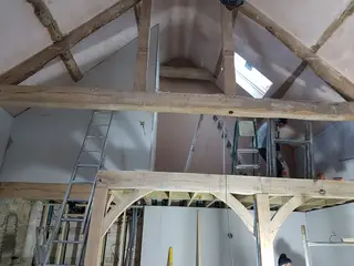 Barn Conversion, Badsey — interior fit-out in progress