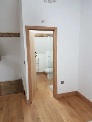 Barn Conversion, Badsey — completed barn interior, open-plan living