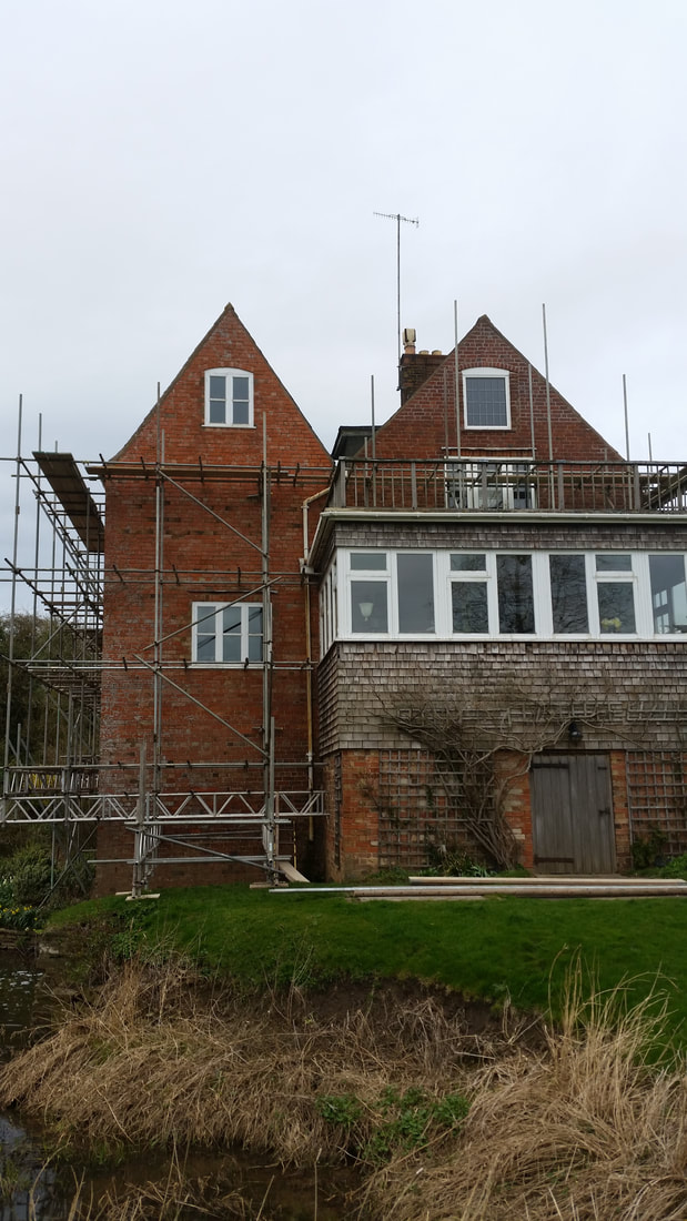 Chadbury Mill, Evesham — early refurbishment and roof works, April 2015