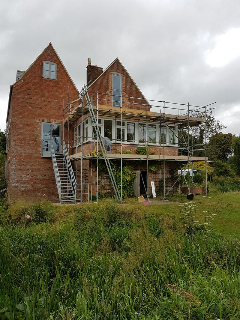 Chadbury Mill, Evesham — new dormer windows installed, July 2016