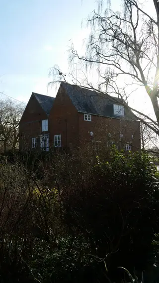 Chadbury Mill, Evesham — mill building before refurbishment, February 2015