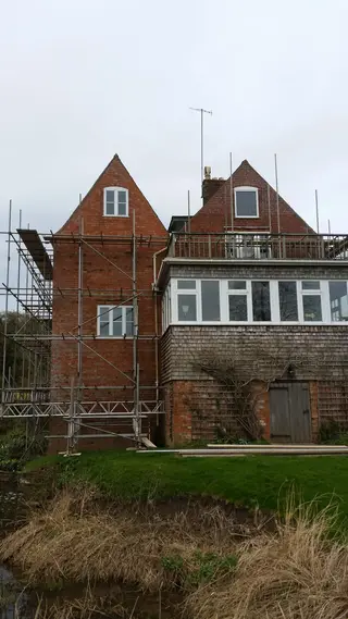 Chadbury Mill, Evesham — early refurbishment and roof works, April 2015