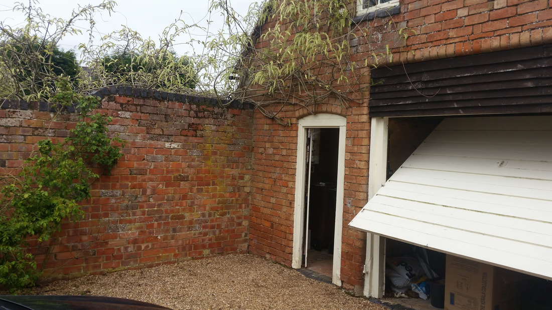 Coach-House, Church Lench — existing structure before underpinning works