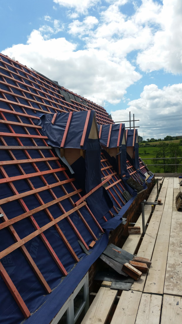 Coach-House, Church Lench — underpinning and structural works underway, June 2015