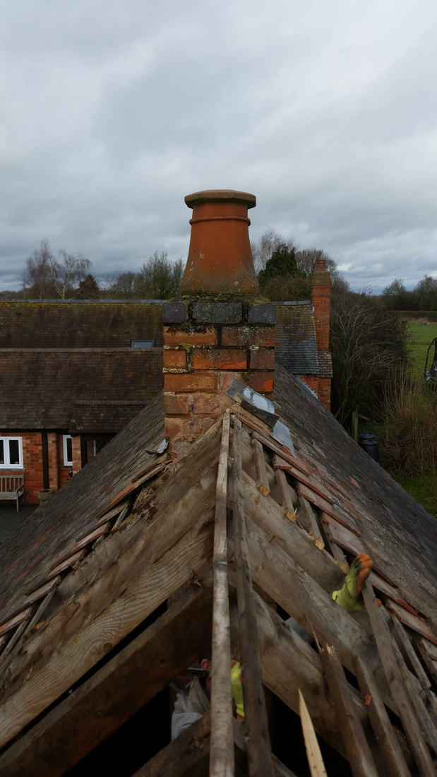 Coach-House, Church Lench — new steelwork and structural frame installed