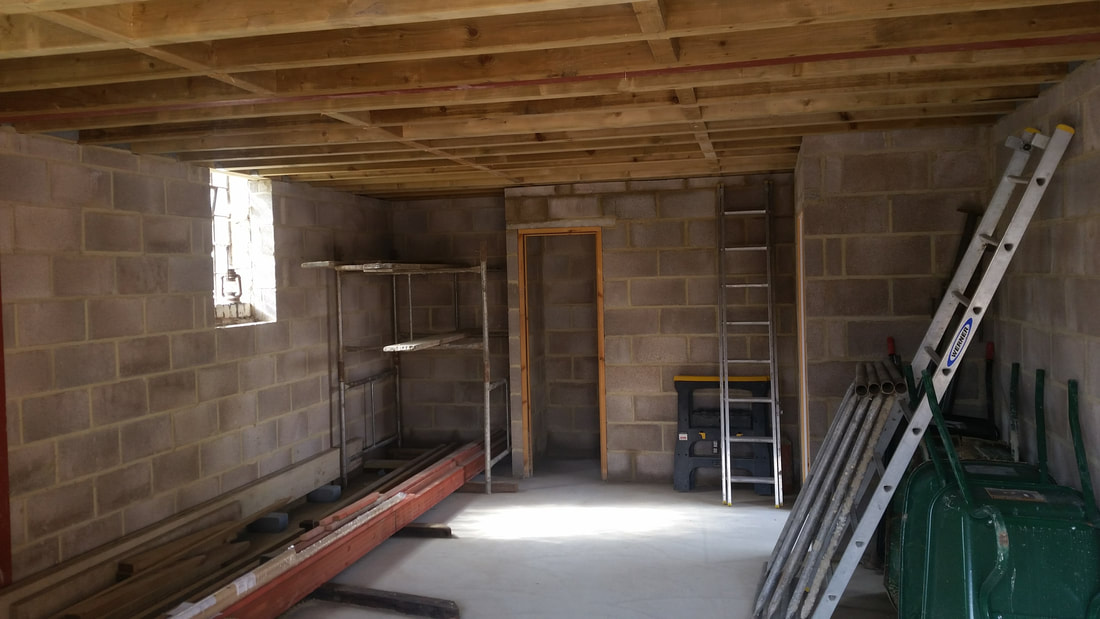 Coach-House, Church Lench — exterior works and re-roofing in progress