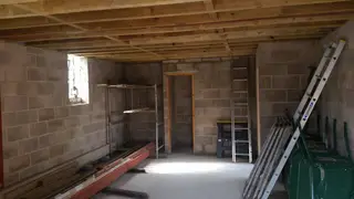 Coach-House, Church Lench — exterior works and re-roofing in progress