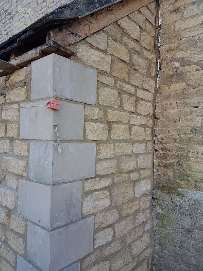 New Walls at Blockley — new blockwork walls in progress, November 2017