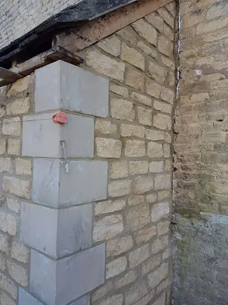 New Walls at Blockley — new blockwork walls in progress, November 2017