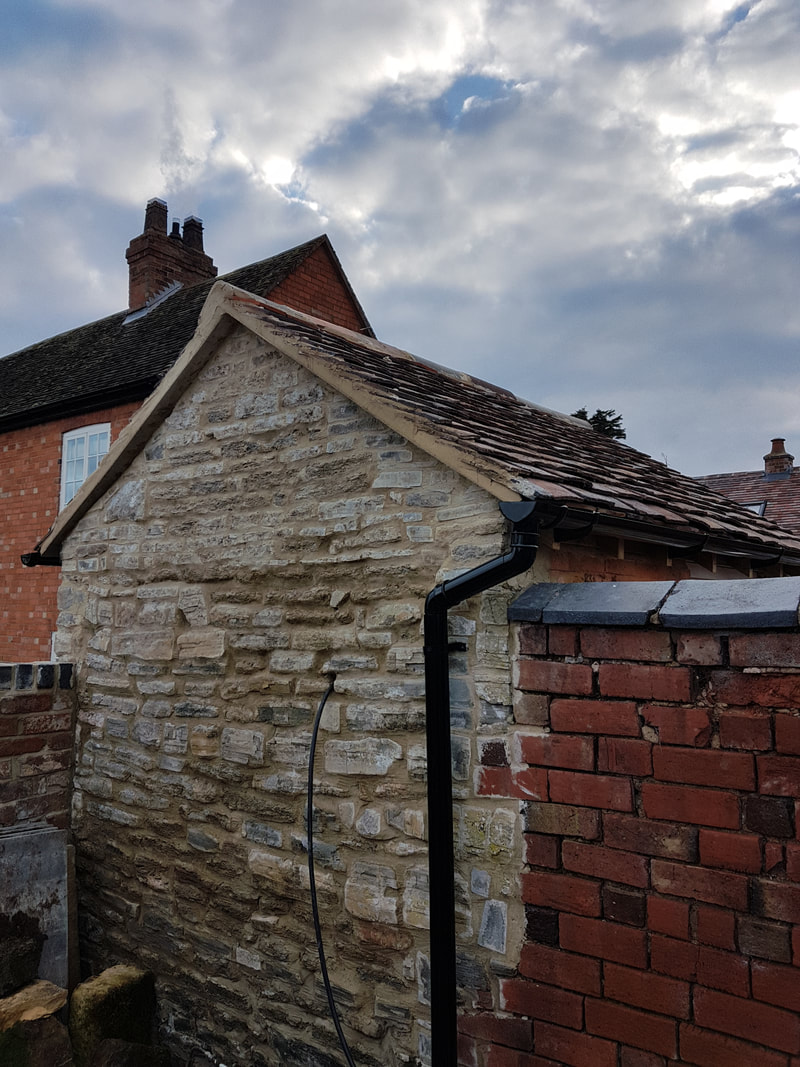 Outbuilding, Church Lench — completed exterior, March 2018