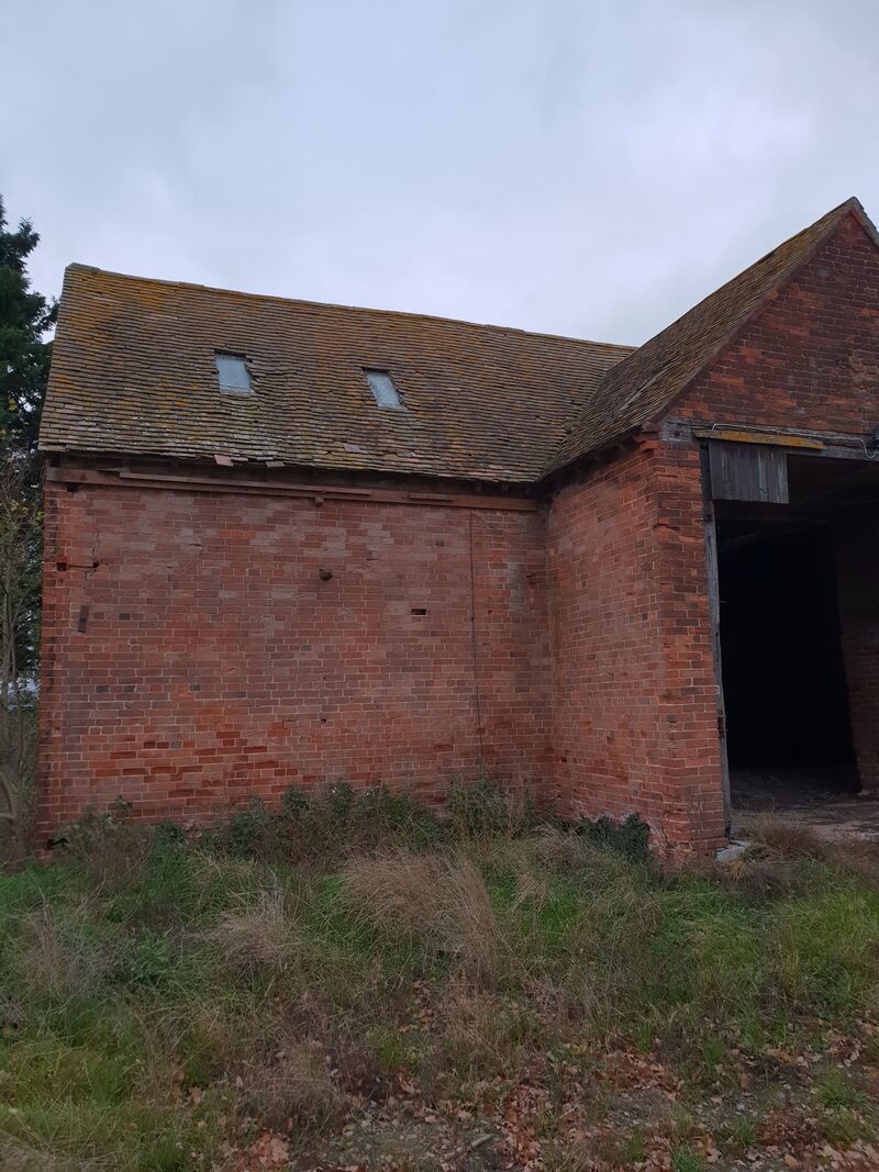 Salford Priors Barn Conversion — original barn interior before works, November 2018