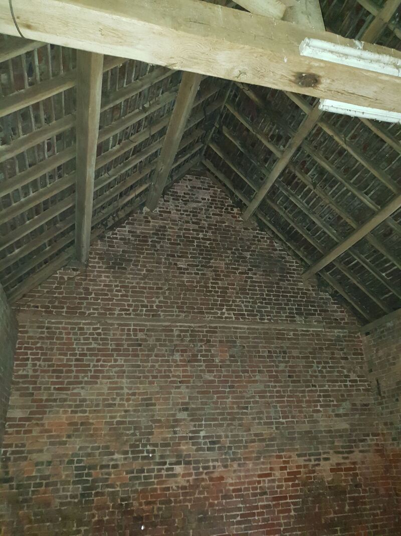 Salford Priors Barn Conversion — barn walls and structure before works