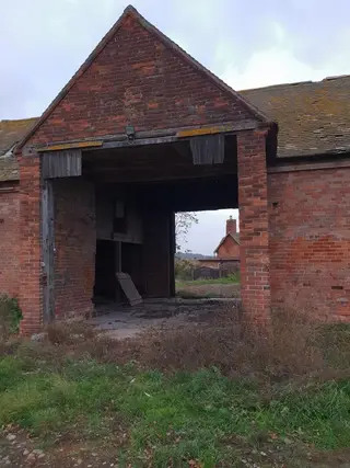 Salford Priors Barn Conversion — existing barn structure before conversion