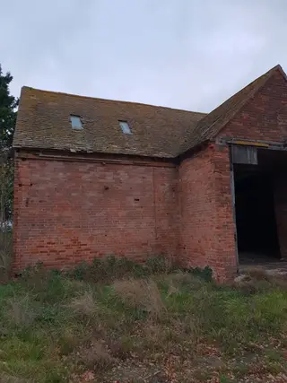 Salford Priors Barn Conversion — original barn interior before works, November 2018