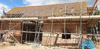 Salford Priors Barn Conversion — interior works in progress, July 2019
